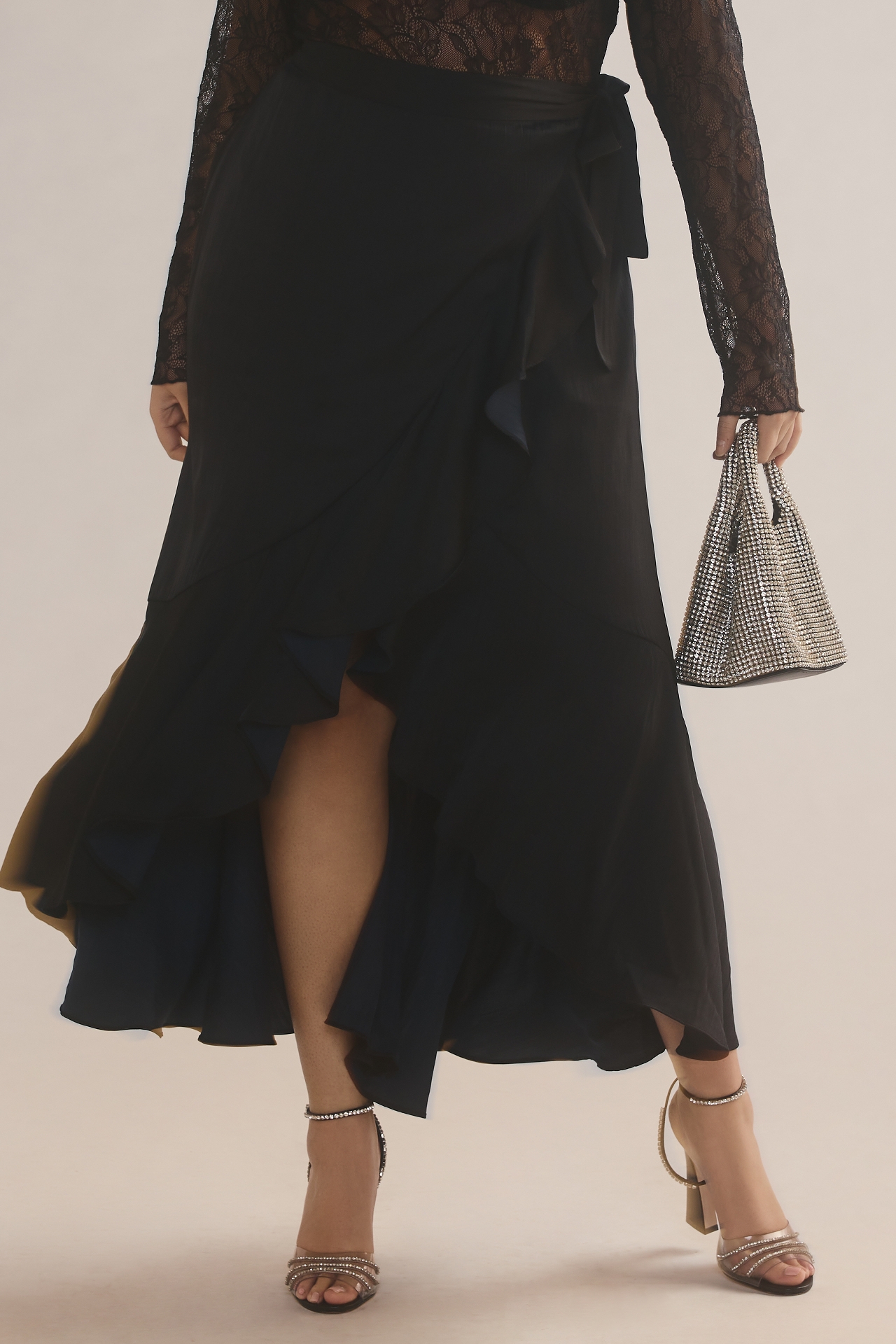 Maeve Ruffled Wrap Maxi Skirt