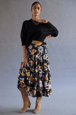 Maeve Tiered Maxi Skirt | Anthropologie