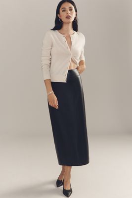 The Jacie Poplin Printed Midi Skirt by Maeve