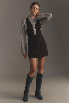 Robe chasuble mini glamour à boucle en taille: Uk 8 chez Anthropologie - Maeve - Modalova