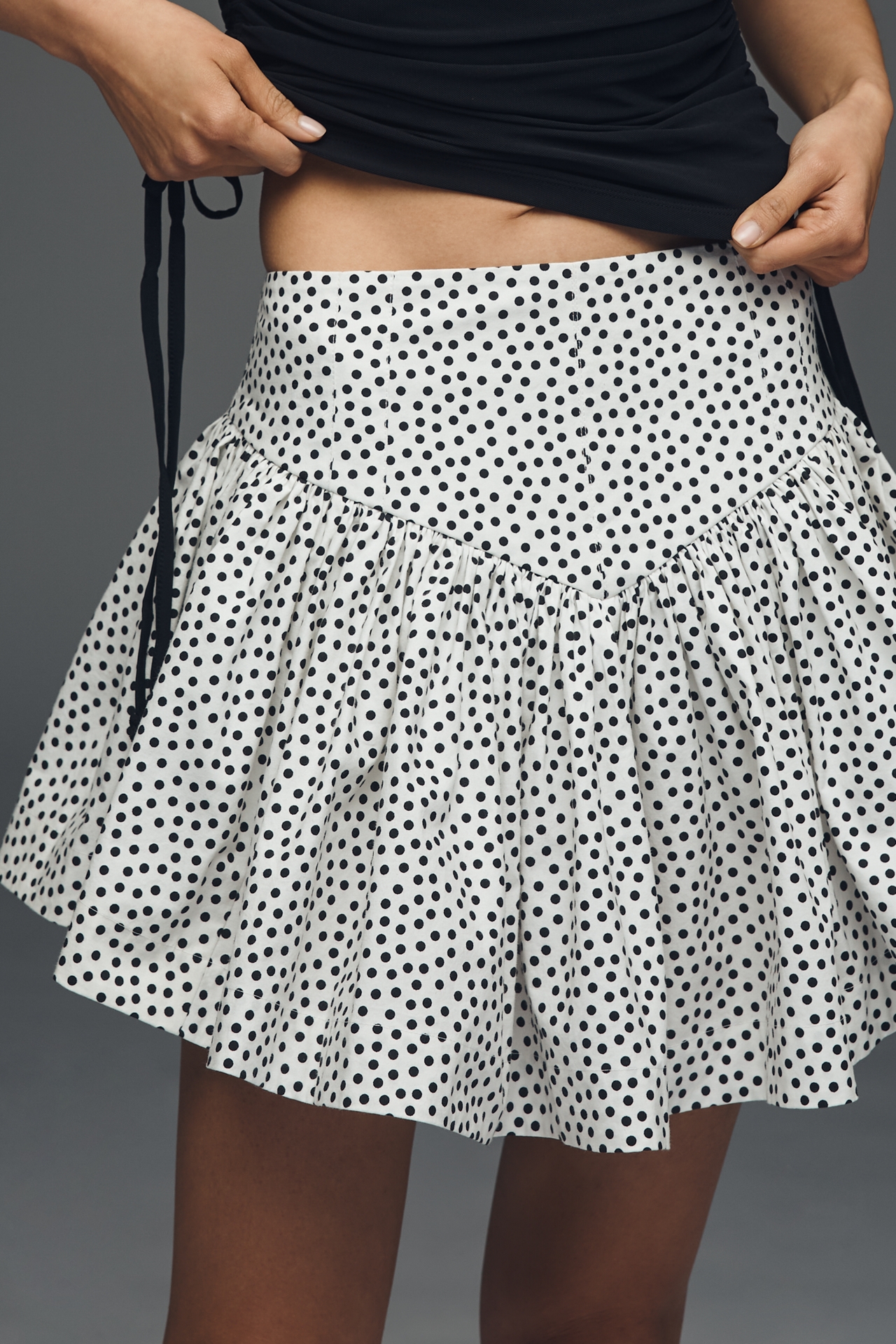 Maeve Basque-Waist Mini Skort