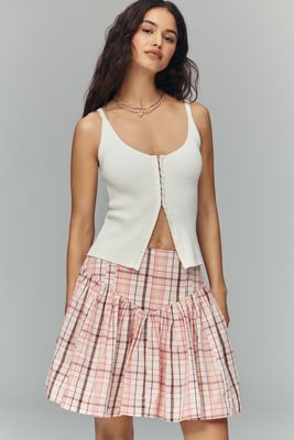 Maeve Basque-Waist Mini Skort