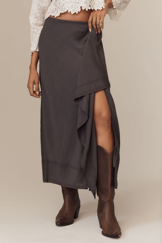 Pilcro Front-Ruffle Maxi Skirt #3