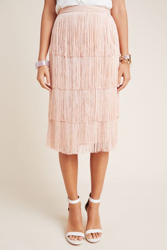 Maeve Velma Fringed Midi Skirt #2