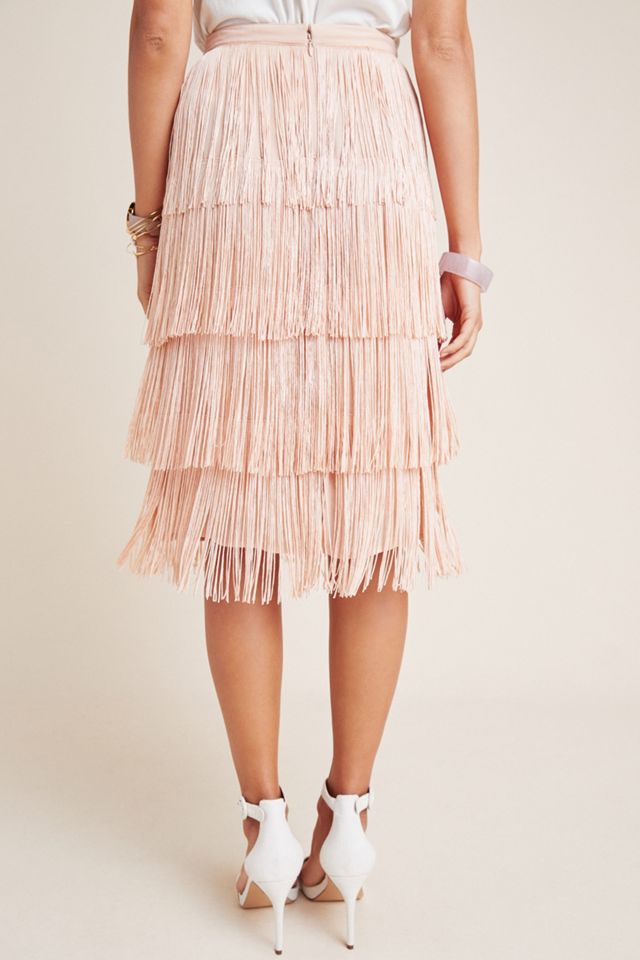 Maeve Velma Fringed Midi Skirt #3