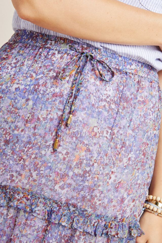 Maeve Seurat Tiered Midi Skirt #2