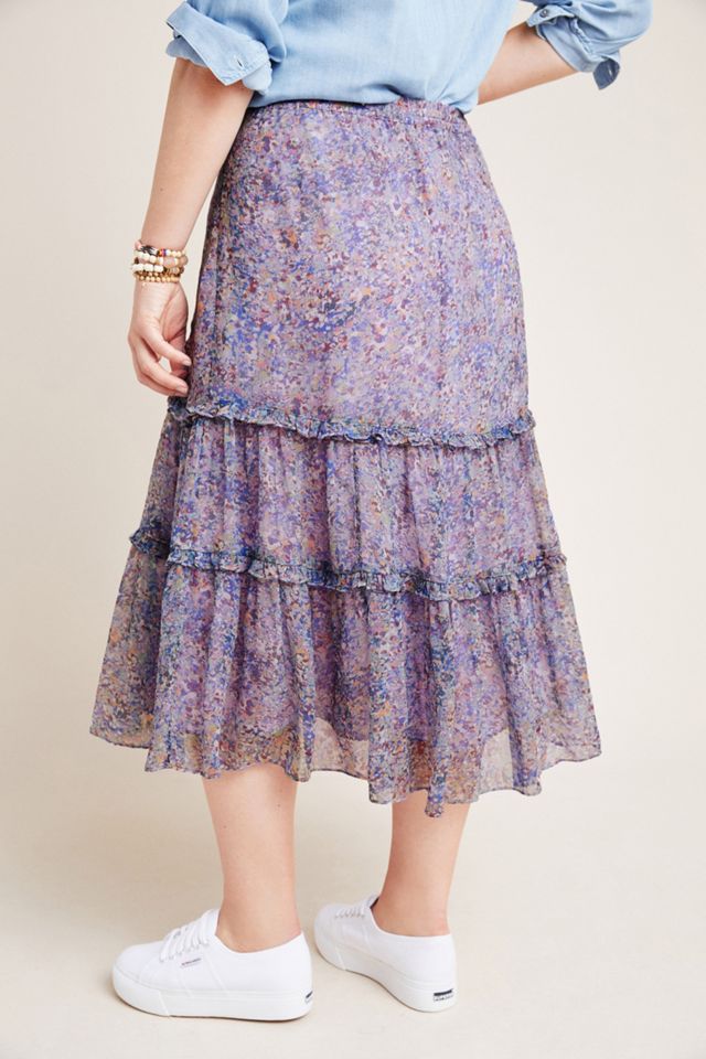 Maeve Seurat Tiered Midi Skirt #5