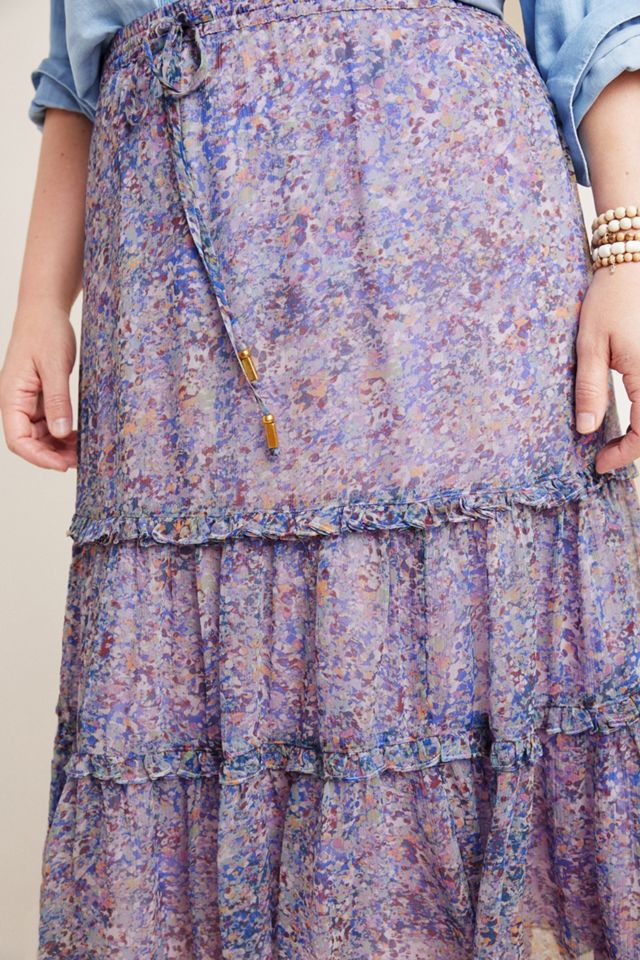 Maeve Seurat Tiered Midi Skirt #8