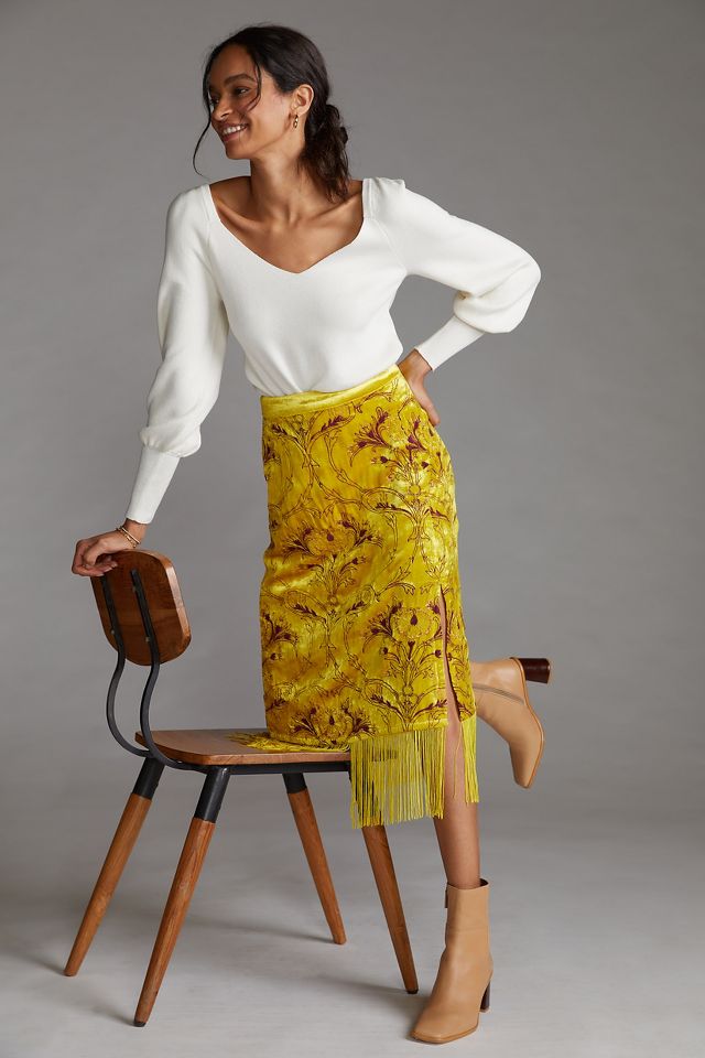 Velvet 2025 skirt yellow