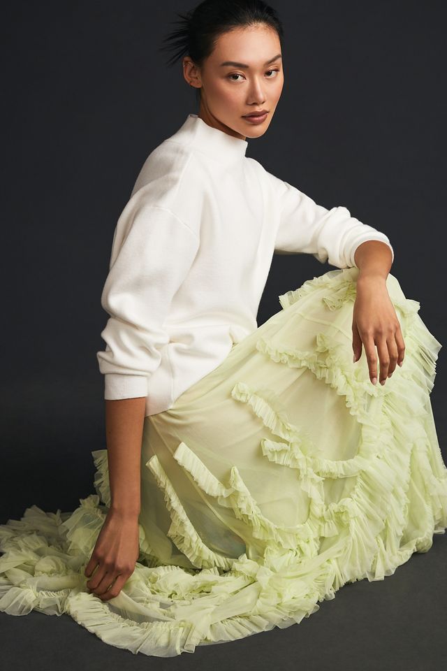 By Anthropologie Ruffled Tulle Skirt #2
