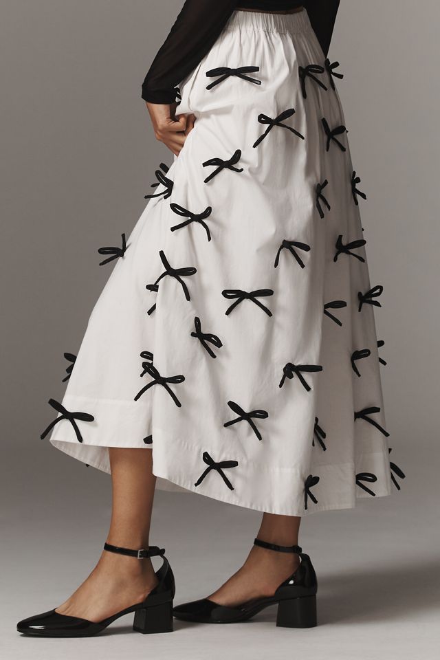 Maeve 3D Bows Midi Skirt #2