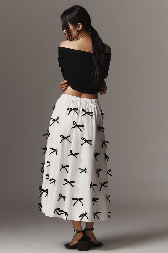 Maeve 3D Bows Midi Skirt #3