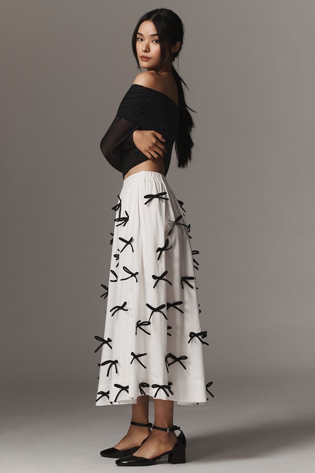 Maeve 3D Bows Midi Skirt #4