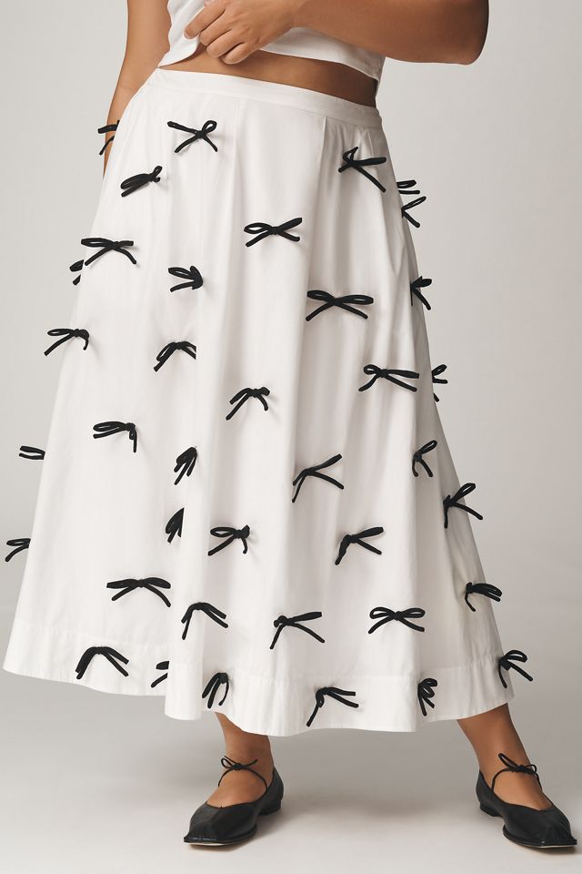 Maeve 3D Bows Midi Skirt #6