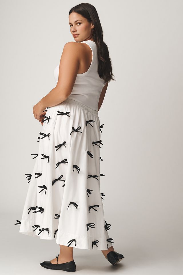 Maeve 3D Bows Midi Skirt #7