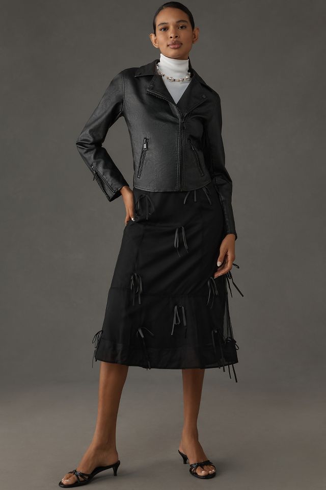 Maeve Ribbon Pencil Midi Skirt | Anthropologie