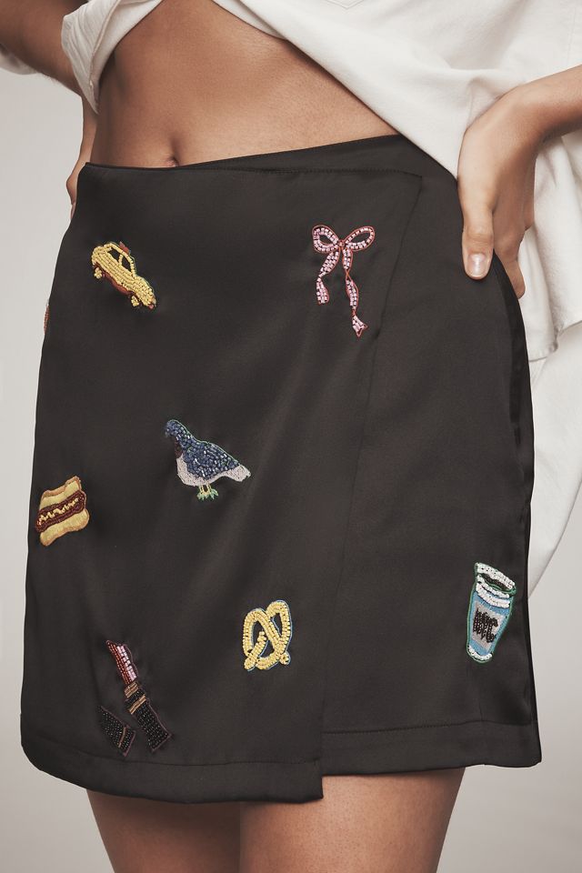 Maeve New York Beaded Mini Skirt #1