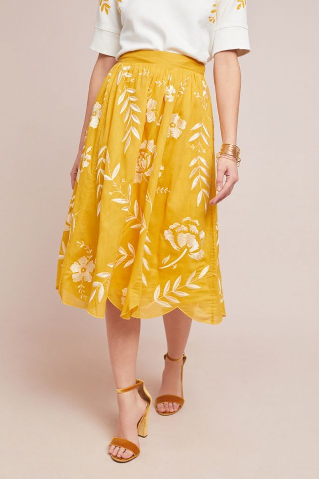 Vineland Embroidered Midi Skirt #4
