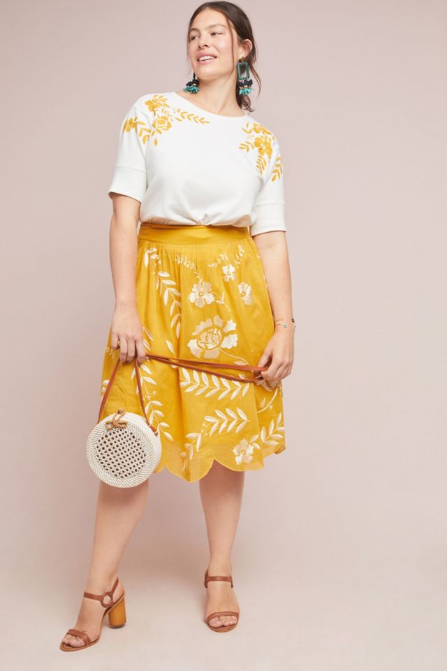 Vineland Embroidered Midi Skirt #6