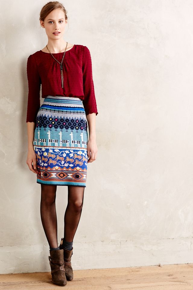 Anthropologie scenic outlet sweater skirt