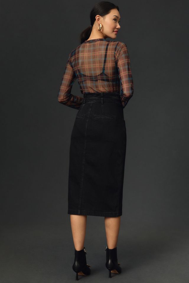 The Arden Double-Waist Midi Skirt by Pilcro #6
