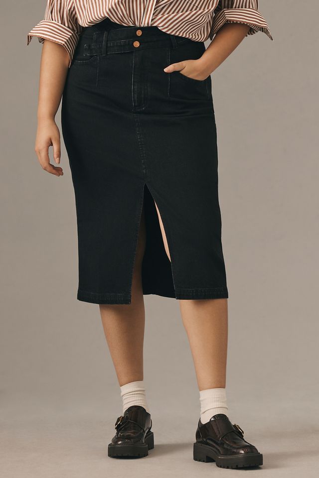 The Arden Double-Waist Midi Skirt by Pilcro #1