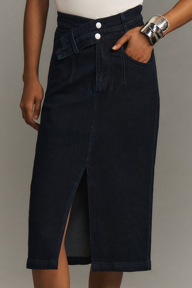 The Arden Double-Waist Midi Skirt by Pilcro #1