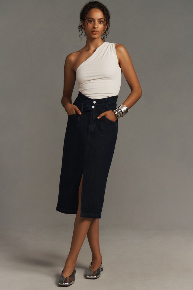 The Arden Double-Waist Midi Skirt by Pilcro #2
