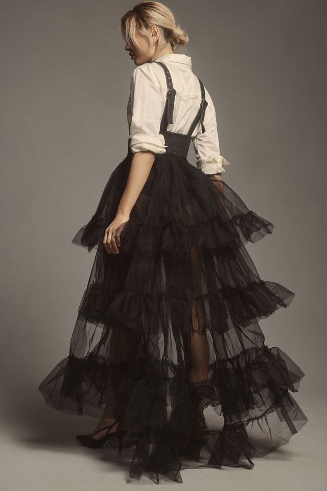 Pilcro Ruffled Tulle Maxi Dress #2