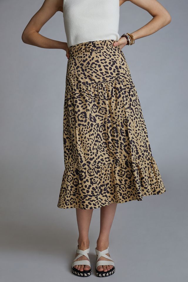 Leopard print skirt anthropologie deals