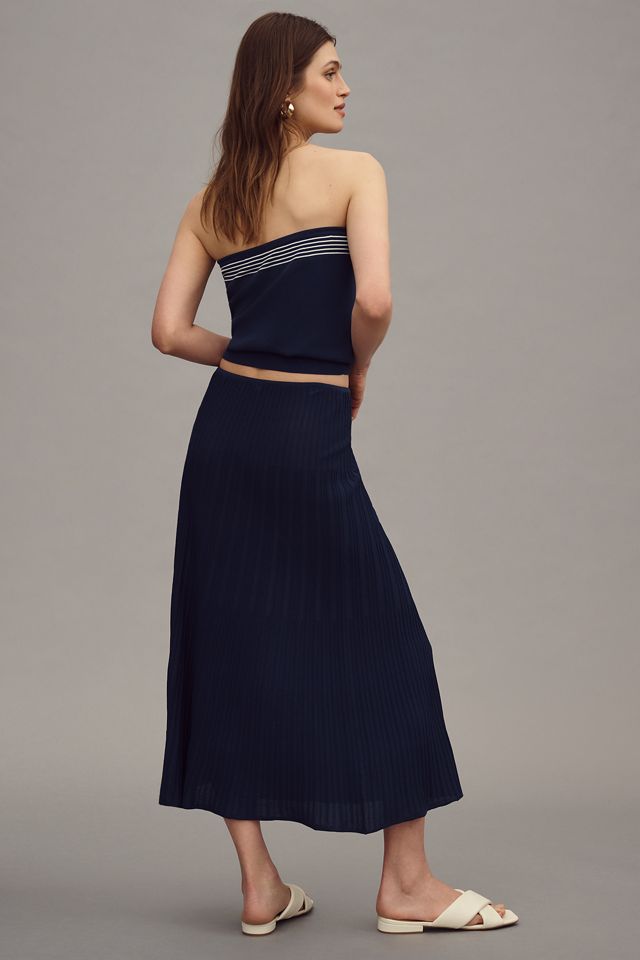 Faithfull The Brand Citara Drawstring A-Line Midi Skirt