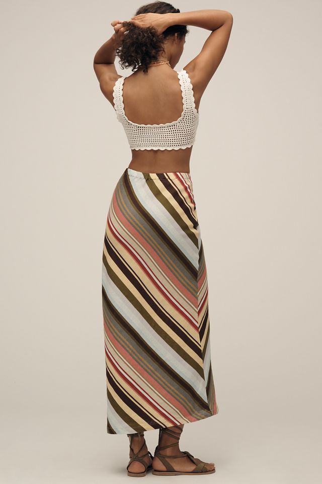 Faithfull Elise Linen Midi Skirt | Anthropologie
