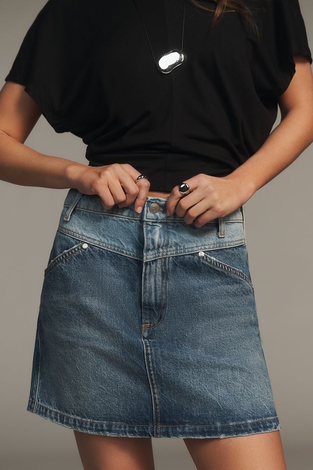 Pilcro Two-Tone Denim Skirt #2