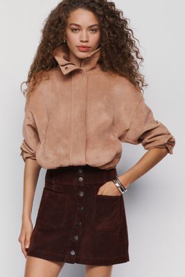 Pilcro Buttondown Mini Skirt
