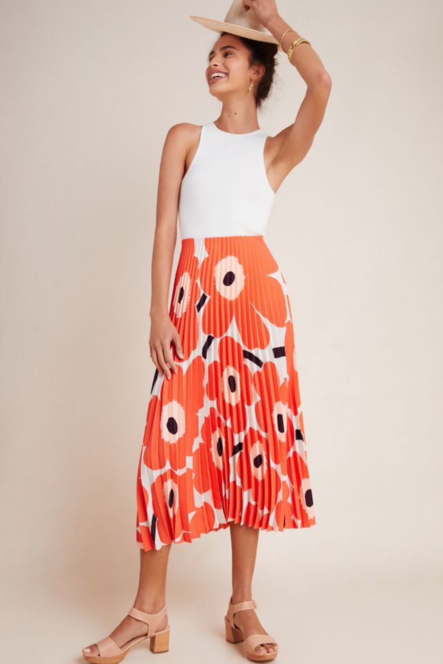 Marimekko Viserrys Pleated Midi Skirt #1