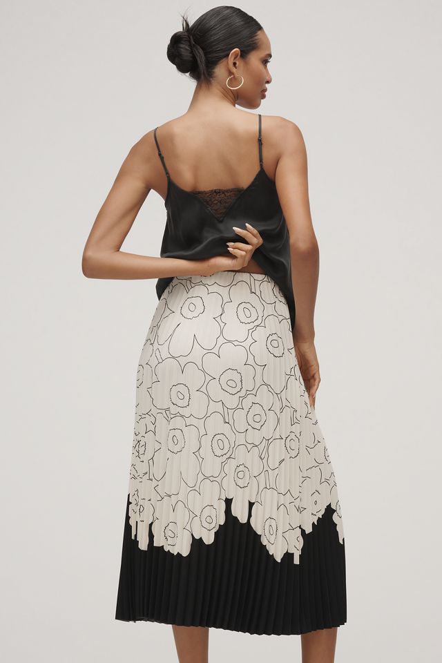 Marimekko Piiru Piirto Unikko Plissé Midi Skirt #3