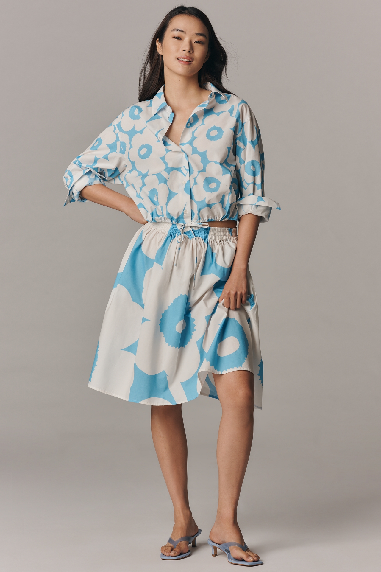 Marimekko Poiminnot Unikko A-Line Knee-Length Skirt