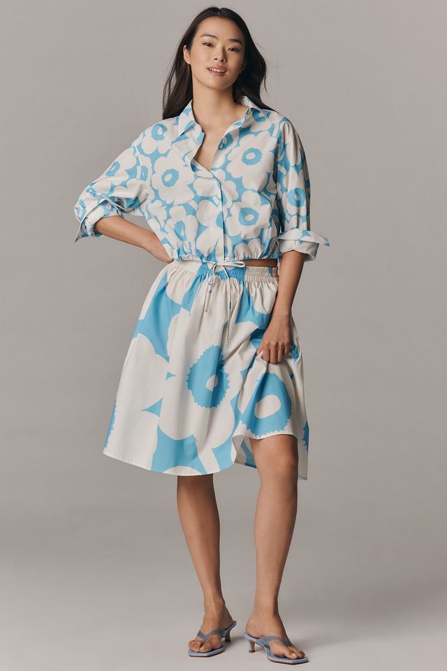 Marimekko Poiminnot Unikko A-Line Knee-Length Skirt #2
