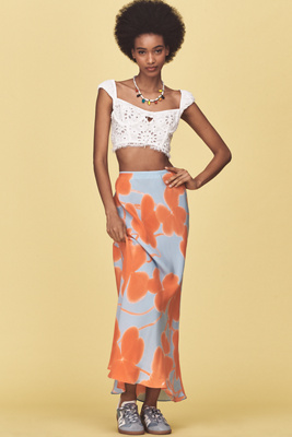 Marimekko Ekspressio Ketunleipä Floral Midi Skirt | Anthropologie