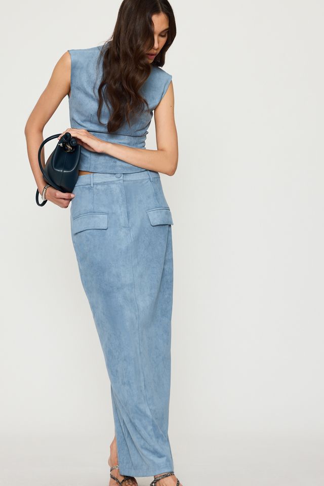 Jupe crayon maxi en faux-daim Odd Muse #2
