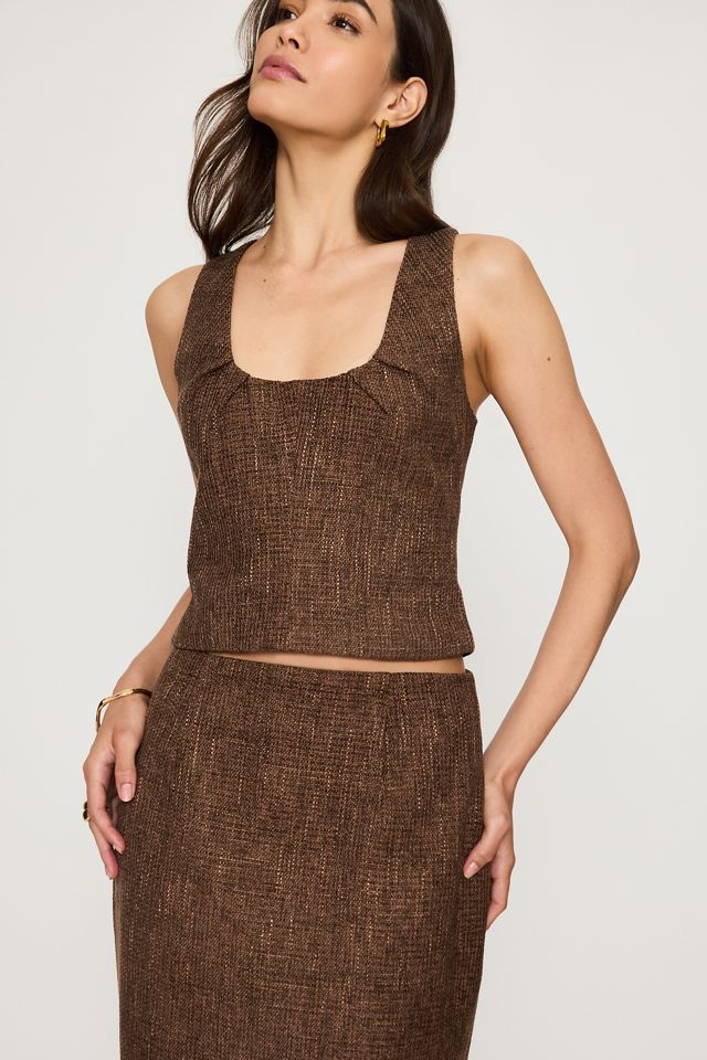 Odd Muse Tweed Midi Bleistiftrock #3