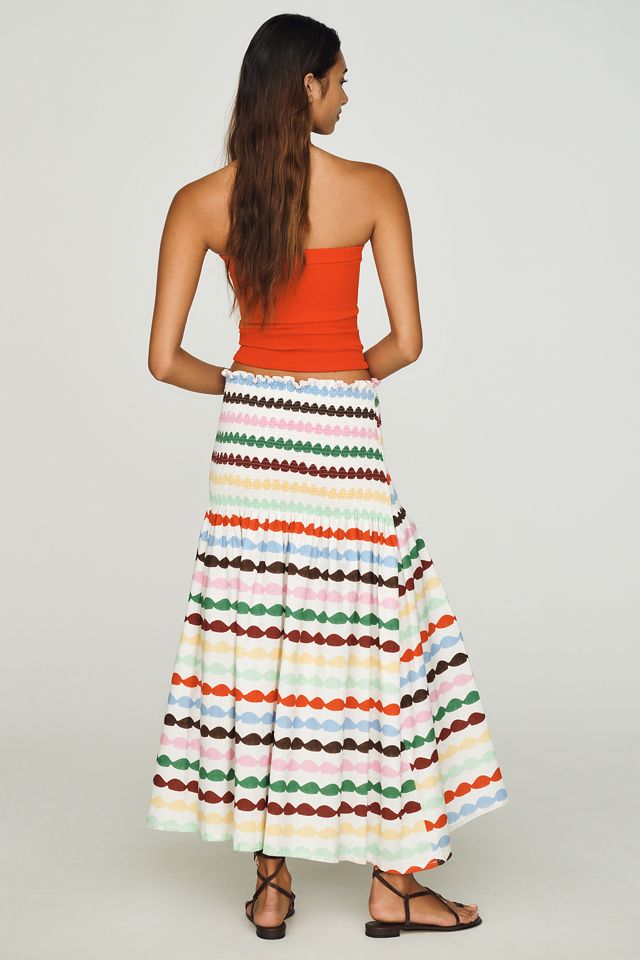 Sixxta Cotton Rainbow Shirred Skirt #3