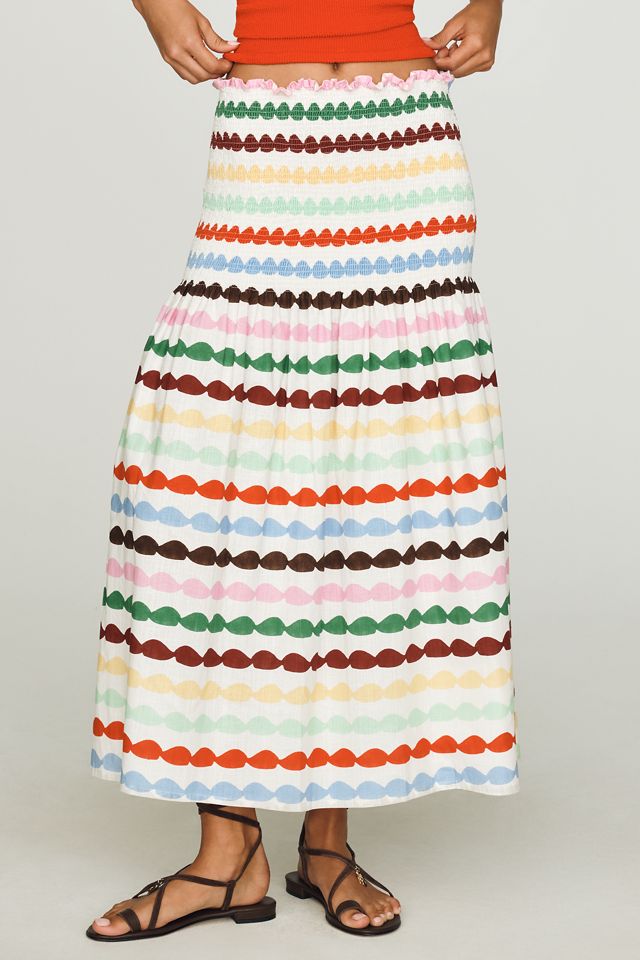 Sixxta Cotton Rainbow Shirred Skirt #4