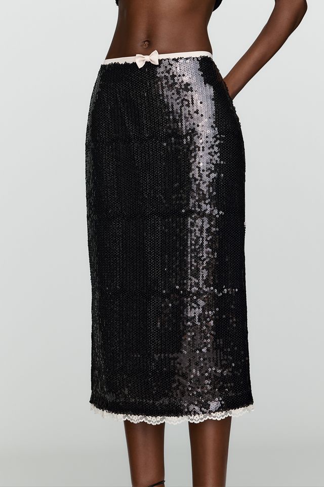 Elevator Disco Sequin Midi Skirt #2