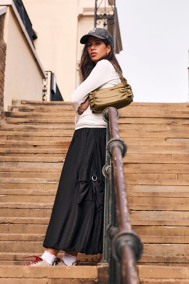 By Anthropologie Midi Bubble Cargo Skirt #5