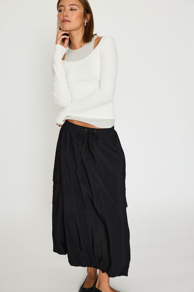 By Anthropologie Midi Bubble Cargo Skirt #1