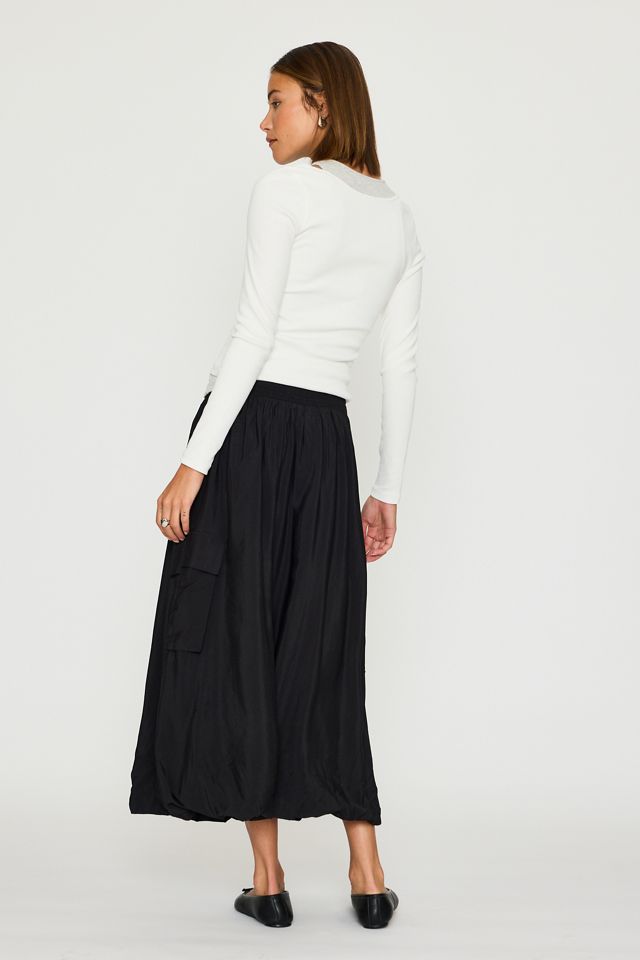By Anthropologie Midi Bubble Cargo Skirt #2