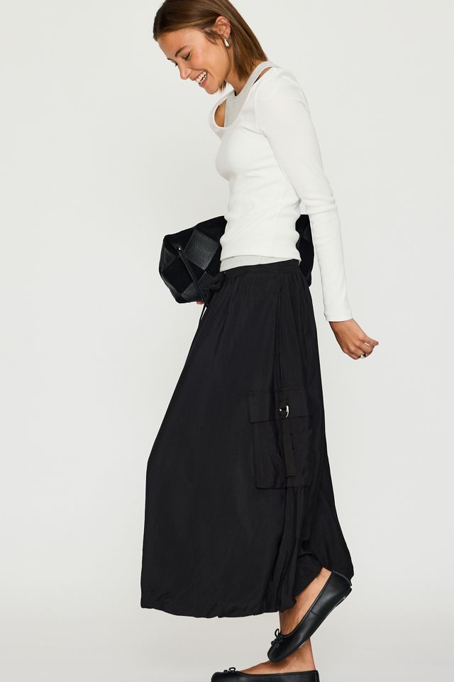 By Anthropologie Midi Bubble Cargo Skirt #4