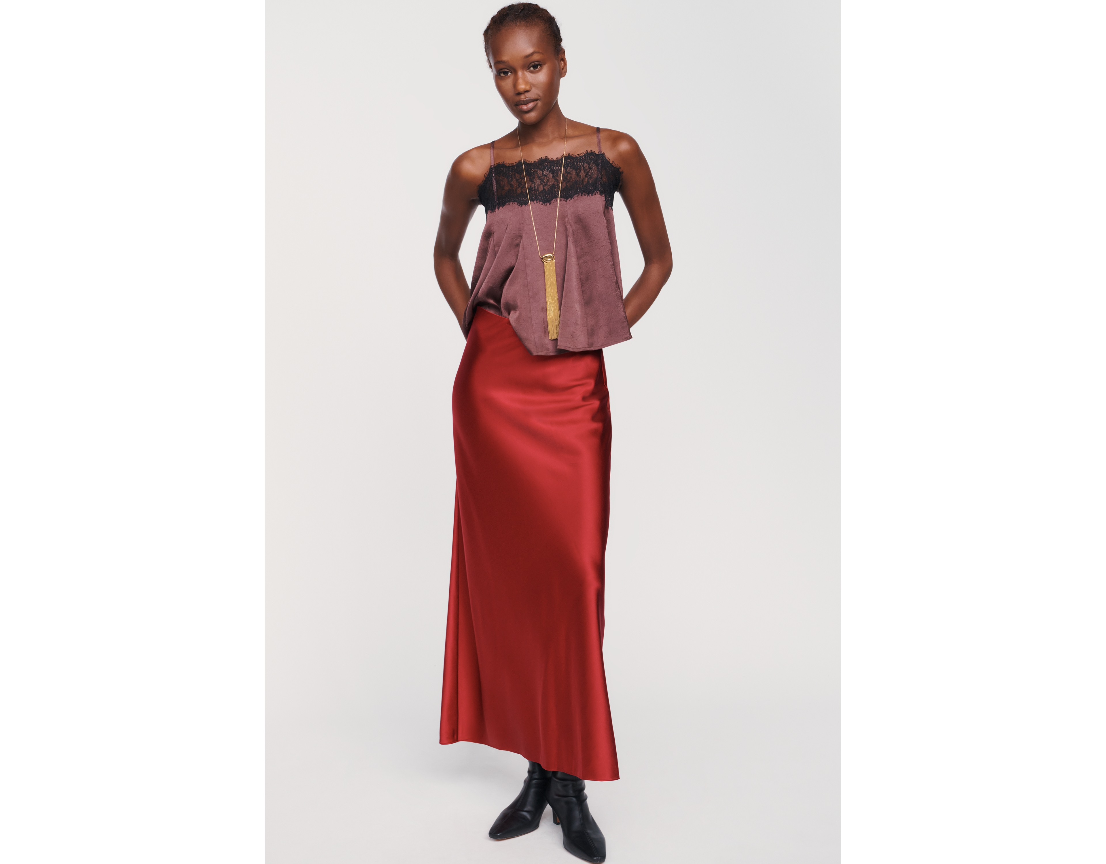 Favorite Daughter Silk Blend Maxi Skirt
