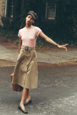 Berenice Trench Midi Skirt